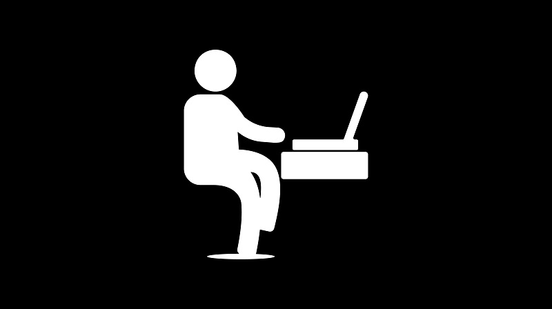 2023 Man Desk Laptop Work Icon